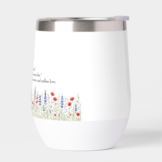 Wildflowers Waterfles - ideaal cadeau voor mama (Links)