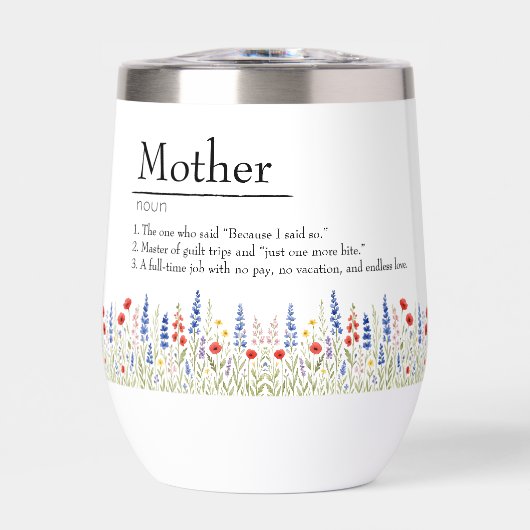 Wildflowers Waterfles - ideaal cadeau voor mama (Voorkant)
