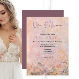 Wildflowers Waterverf Floral Wedding Kaart