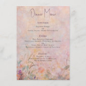 Wildflowers Waterverf Floral Wedding Menu (Achterkant)