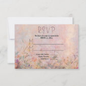 Wildflowers Waterverf Floral Wedding RSVP Kaartje (Voorkant)