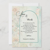 Wildflowers Waterverf trouwfoto dank u Bedankkaart (Achterkant)