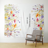 Wildflowers Wedding Achtergrond Banner Wandkleed (In Situ (horizontaal))
