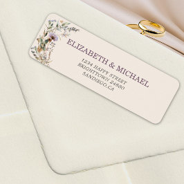 Wildflowers Wedding Elegant Modern Adres Etiket