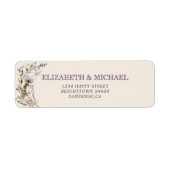 Wildflowers Wedding Elegant Modern Adres Etiket (Voorkant)