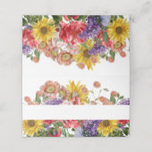 Wildflowers Wedding Gevouwen Plaats Kaart Plaatskaartje (Buitenkant ongevouwen)