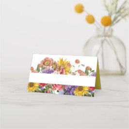 Wildflowers Wedding Gevouwen Plaats Kaart Plaatskaartje