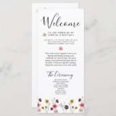🌸 💍 Wildflowers Wedding Welkomstprogramma (Voorkant / Achterkant)