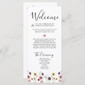 🌸 💍 Wildflowers Wedding Welkomstprogramma (Voorkant / Achterkant)