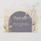 Wildflowers weide elegante boho baby shower informatiekaartje (Voorkant)