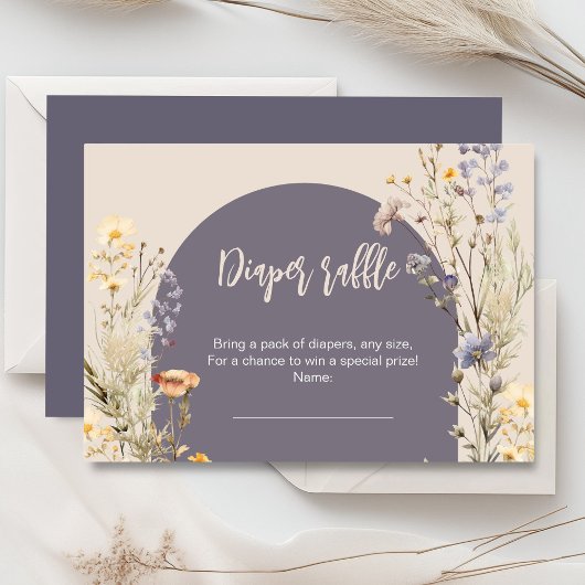 Wildflowers weide elegante boho baby shower informatiekaartje