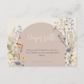 Wildflowers weide elegante boho baby shower informatiekaartje (Voorkant)