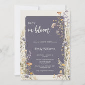 Wildflowers weide elegante boho baby shower kaart (Voorkant)