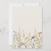 Wildflowers weide elegante boho baby shower kaart (Achterkant)
