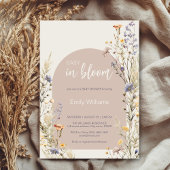 Wildflowers weide elegante boho baby shower kaart