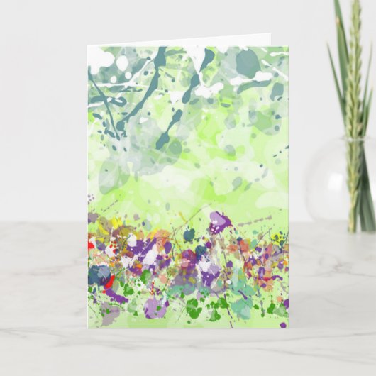 Wildflowers Wenskaart - Blank Inside Kaart (Voorkant)
