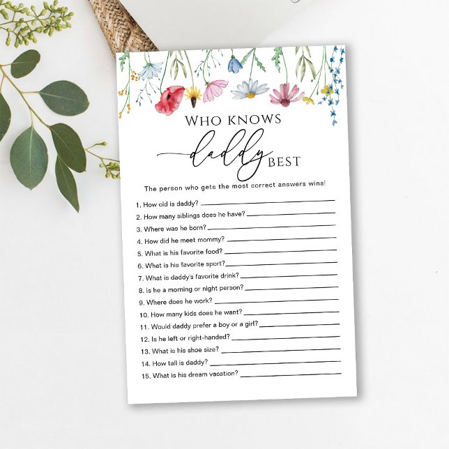 Wildflowers Wie kent papa beste spel (Creator heeft geüpload)