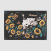 Wildflowers & Wild West, Skull & Blooms Decoupage Tissuepapier (Voorkant)