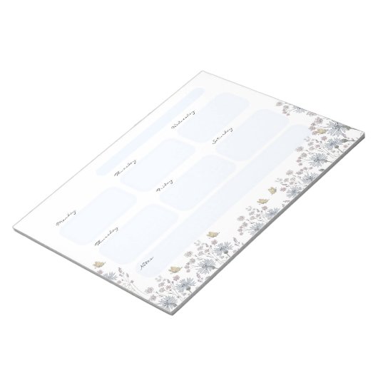 Wildflowers with butterfly notitieblok (Schuin)