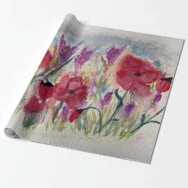 Wildflowers with poppies cadeaupapier