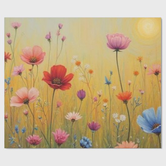 "Wildflowers" Wrapping Paper Cadeaupapier (Vlak)