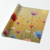 "Wildflowers" Wrapping Paper Cadeaupapier (Uitgerold)