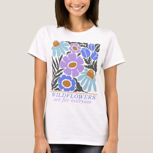 Wildflowers zijn voor iedereen modern nouveau stij t-shirt (Voorkant)