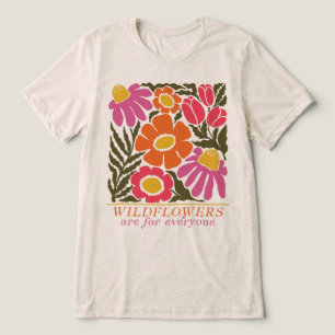 Wildflowers zijn voor iedereen modern nouveau stij Tri-Blend shirt