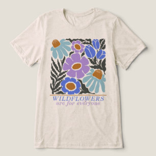 Wildflowers zijn voor iedereen modern nouveau stij Tri-Blend shirt