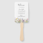 Wildflowers zomer bruiloft programma fan handwaaier (Voorkant)