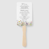 Wildflowers zomer bruiloft programma fan handwaaier (Achterkant)