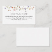 Wildflowerweide Aangepaste Envelopkaart Informatiekaartje (Voorkant / Achterkant)