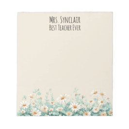 Wildflowerweide Beste Leraar Ooit Waardering Notitieblok