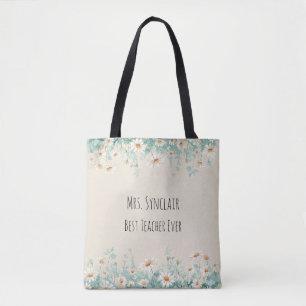 Wildflowerweide Beste Leraar Ooit Waardering Tote Bag