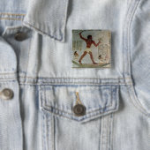 Wildfowling in moerassen vierkante button 5,1 cm (In situ)