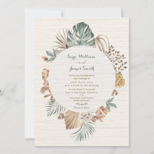 WILDGREEN WEDDING INVITATIE FEESTDAGENKAART