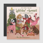 Wilding Rond de kerstboom vakantie Kaart (Voorkant / Achterkant)