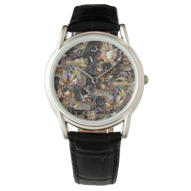 Wildjacht Gifts, Duck & Deer Hunter Watch Horloge (Voorkant)