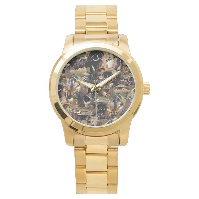 Wildjacht Gifts, Duck & Deer Hunter Watch Horloge (Voorkant)