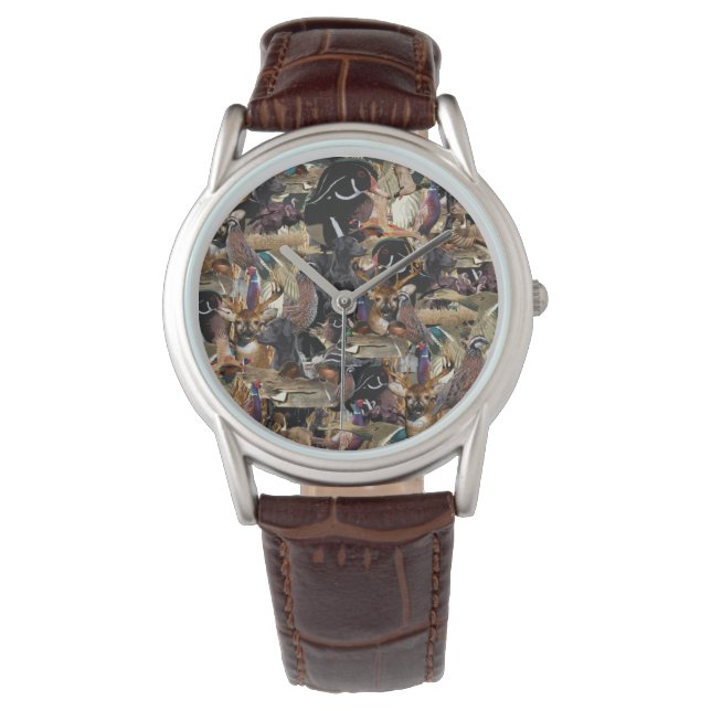 Wildjacht Gifts, Duck & Deer Hunter Watch Horloge (Voorkant)