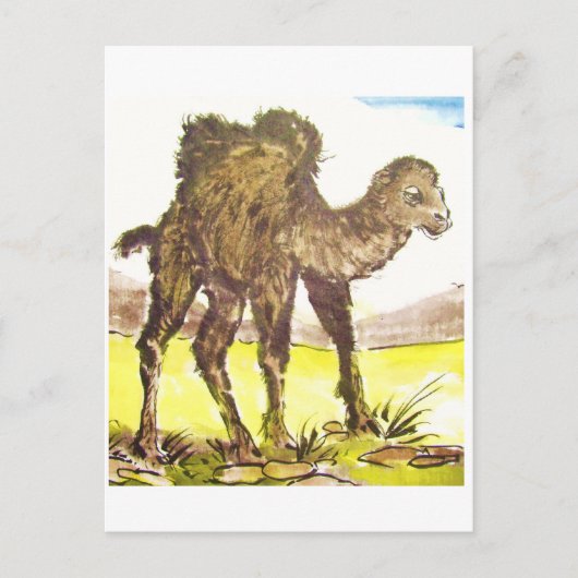 Wildkamel, Wild Camel * Tierkunst * Animal-ARTcard Briefkaart (Voorkant)