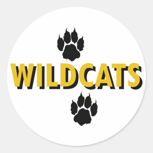Wildkatten Ronde Sticker (Voorkant)