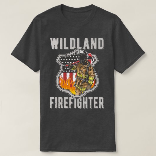 Wildland brandweerman rode lijn Wildland vuurman ( T-shirt (Design voorkant)