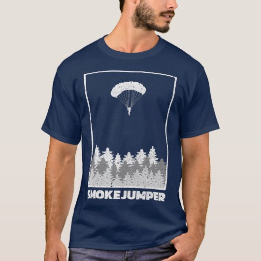 Wildland Firefighter Smoke Jumper Retro T-shirt (Voorkant)
