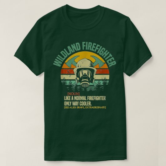 Wildlandbrandweerman Recht op brandweerreddingspro T-shirt (Design voorkant)