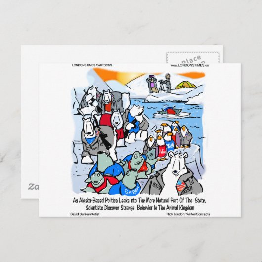 Wildleven en politiek in Alaska Funny Gifts & T - Briefkaart (Voorkant / Achterkant)