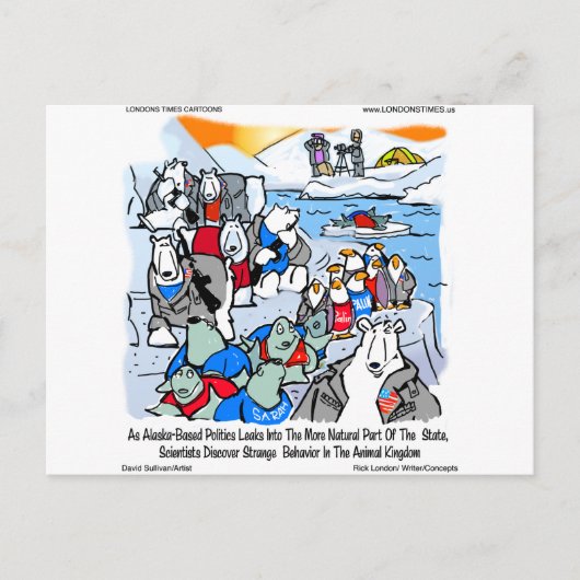 Wildleven en politiek in Alaska Funny Gifts & T - Briefkaart (Voorkant)