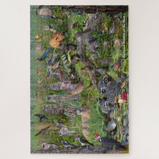 Wildleven in de achtertuin van het Westen Legpuzzel (Verticaal)