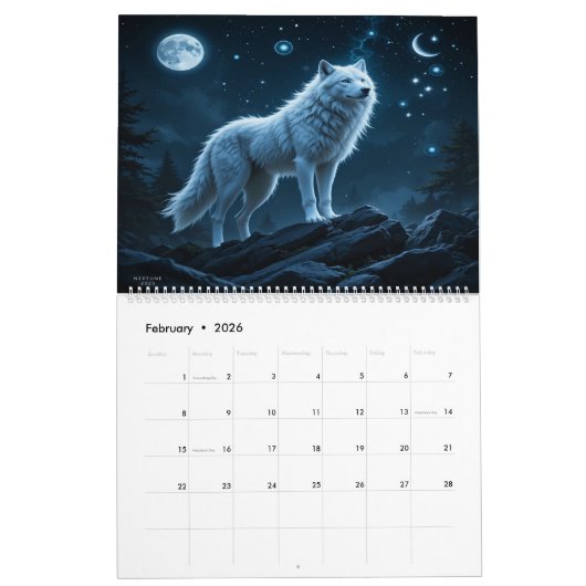 Wildlife AI Digital Art Kalender (Feb 2026)