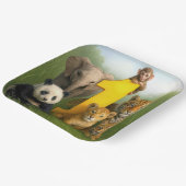 Wildlife Animal Babies With a Number One Papieren Bordje (Gebogen)